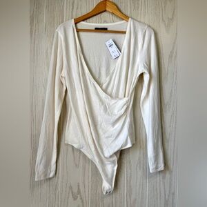 Abercrombie & Fitch Surplice Wrap Bodysuit